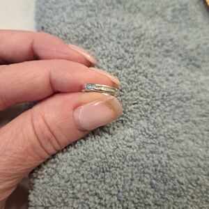 Single 10k Small Hoop With Diamonds